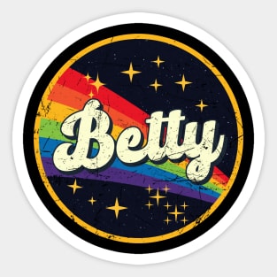 Betty // Rainbow In Space Vintage Grunge-Style Sticker